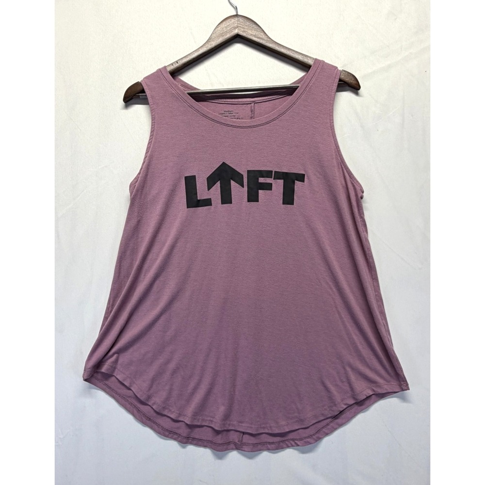 LIFT Tank Top Womens Medium Lavender Purple Curved Hem Sleeveless Round Neck